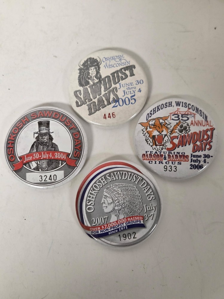 Oshkosh Sawdust Days Button Lot 04-07