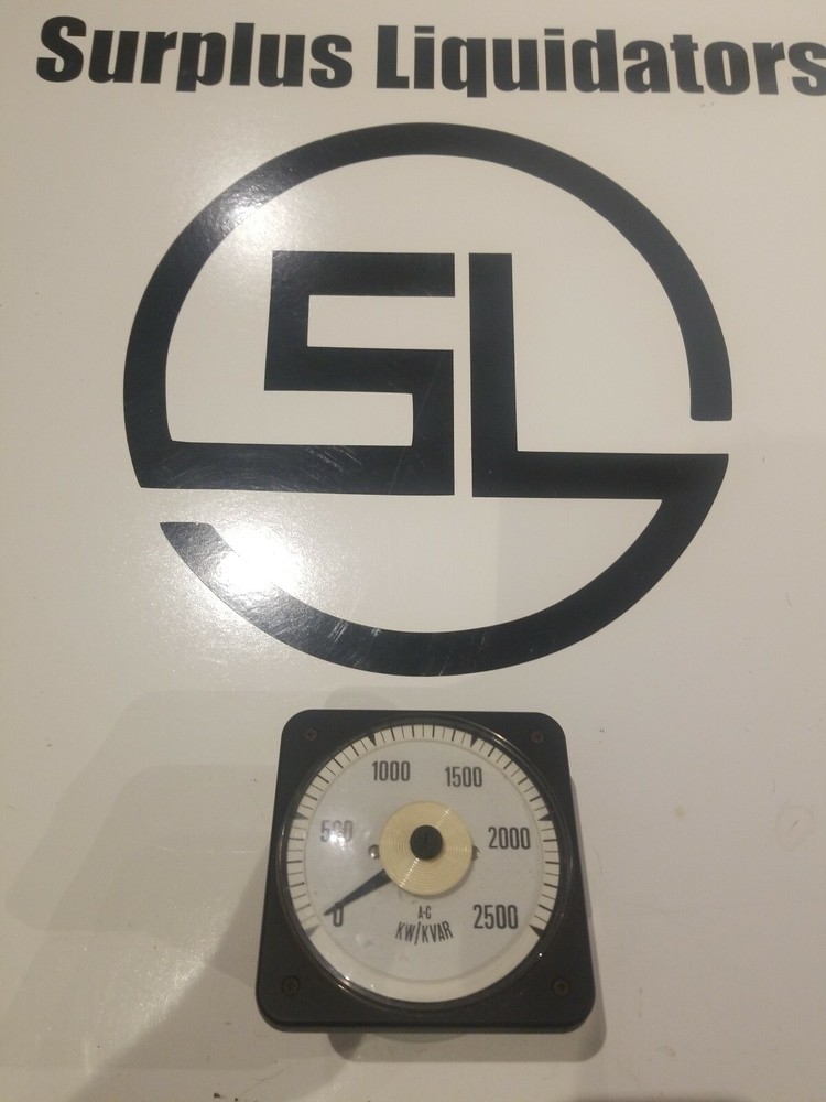 TESTED CROMPTON 077-05AA-****-SN SCALED 0-2500  AC KW/KVAR PANEL METER FAST SHIP