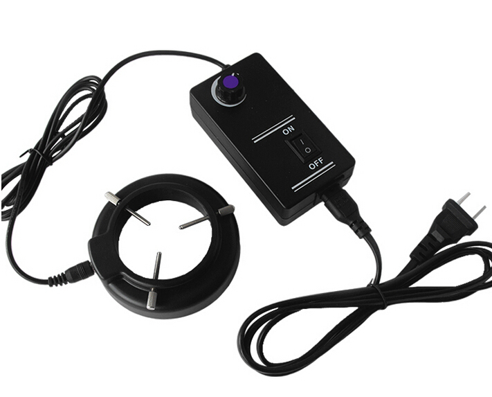 110V-240V 60 LED Purple UV Light Source Microscope Ring Light Lamp Illuminator