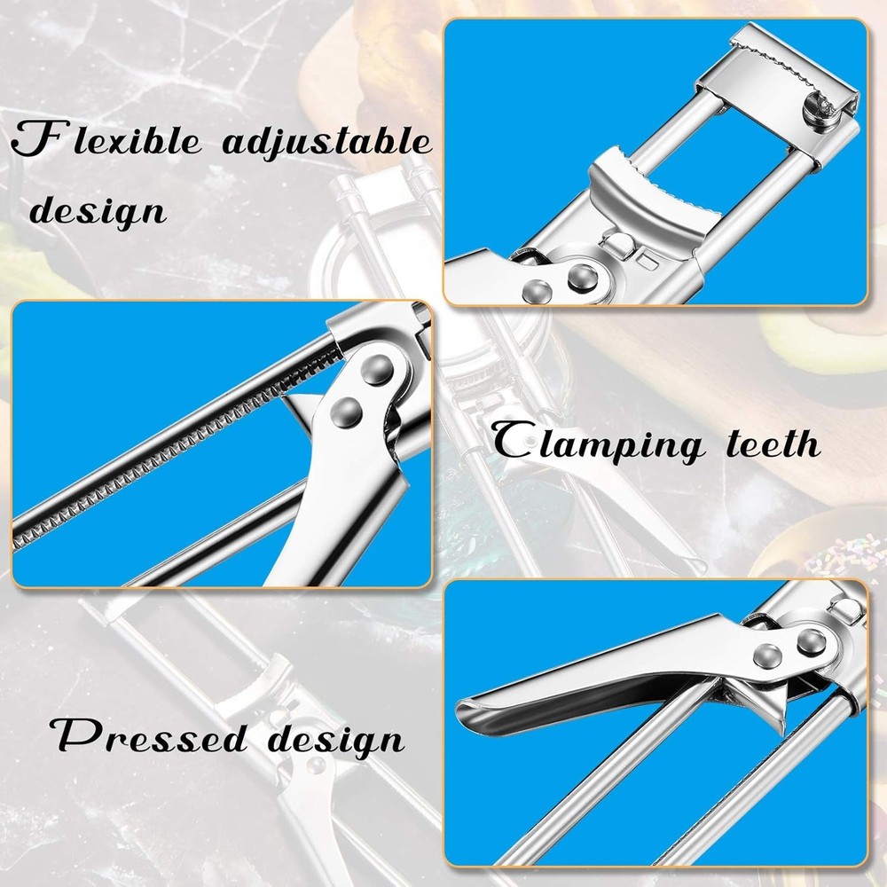 Adjustable Jar and Bottle Openers - 2 Piece Kitchen Tool Set