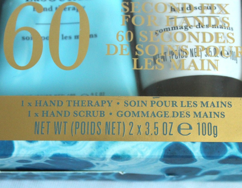 Crabtree & Evelyn LaSOURCE 60 Second Fix for Hands Therapy & Scrub Set 2x3.5 Oz