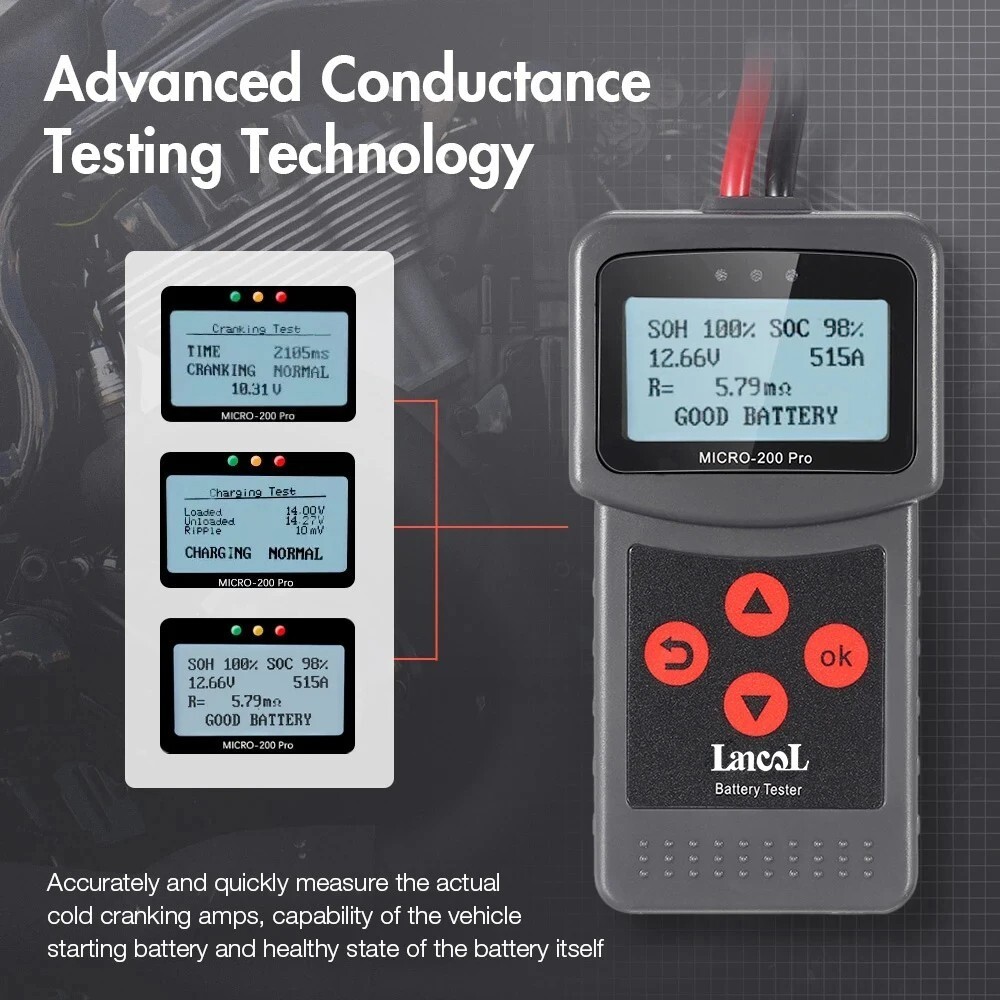 Lancol Micro-200Pro 12V 24V Car Battery Tester Battery Analyzer