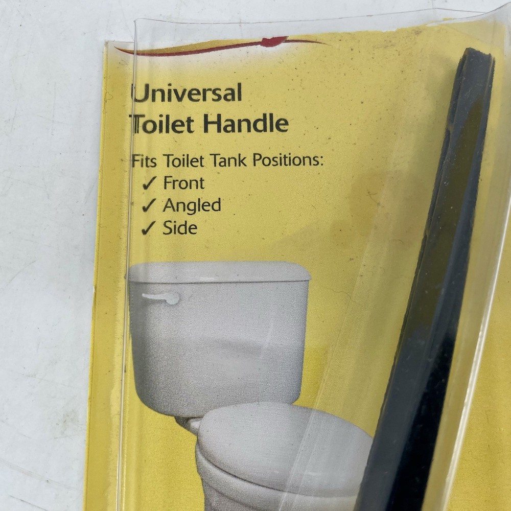 Korky Universal Toilet Flush Handle White Front Side Angled Mount Fit
