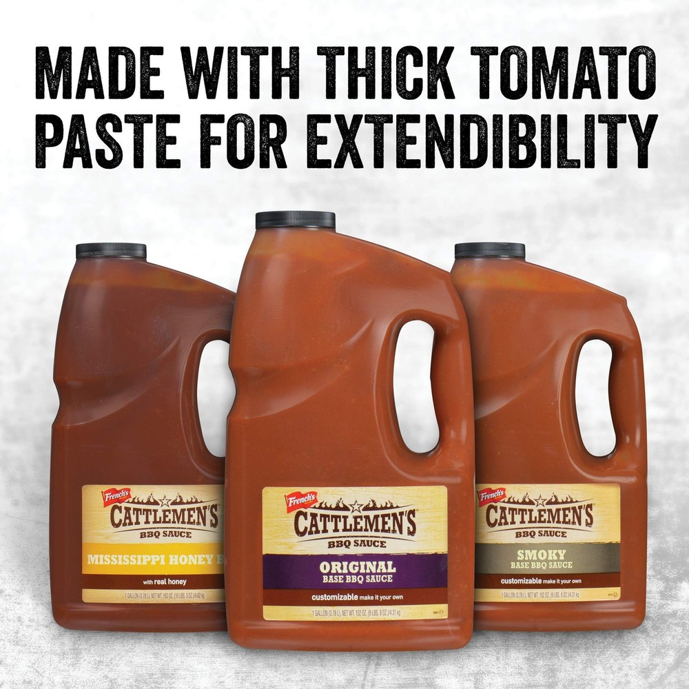 Cattlemens Original Base BBQ Sauce, 1 gal - One Gallon Container Customizable...