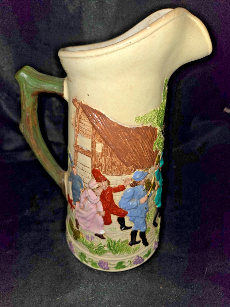 Vintage German Ceramic Pitcher~Approx 12" tall NICE!!