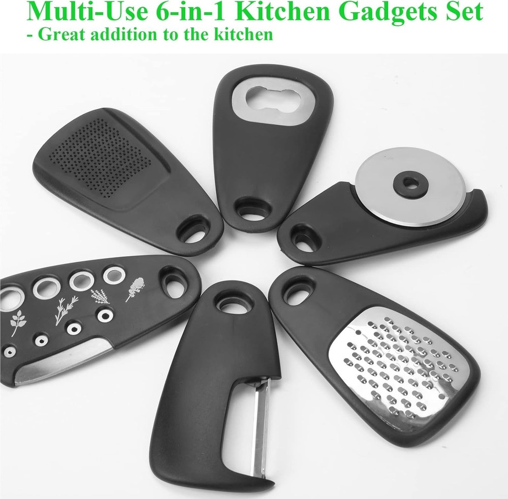 Kitchen Gadgets Set 6 Pieces, Space Saving Cooking Tools Kitchen Accessories-Gar