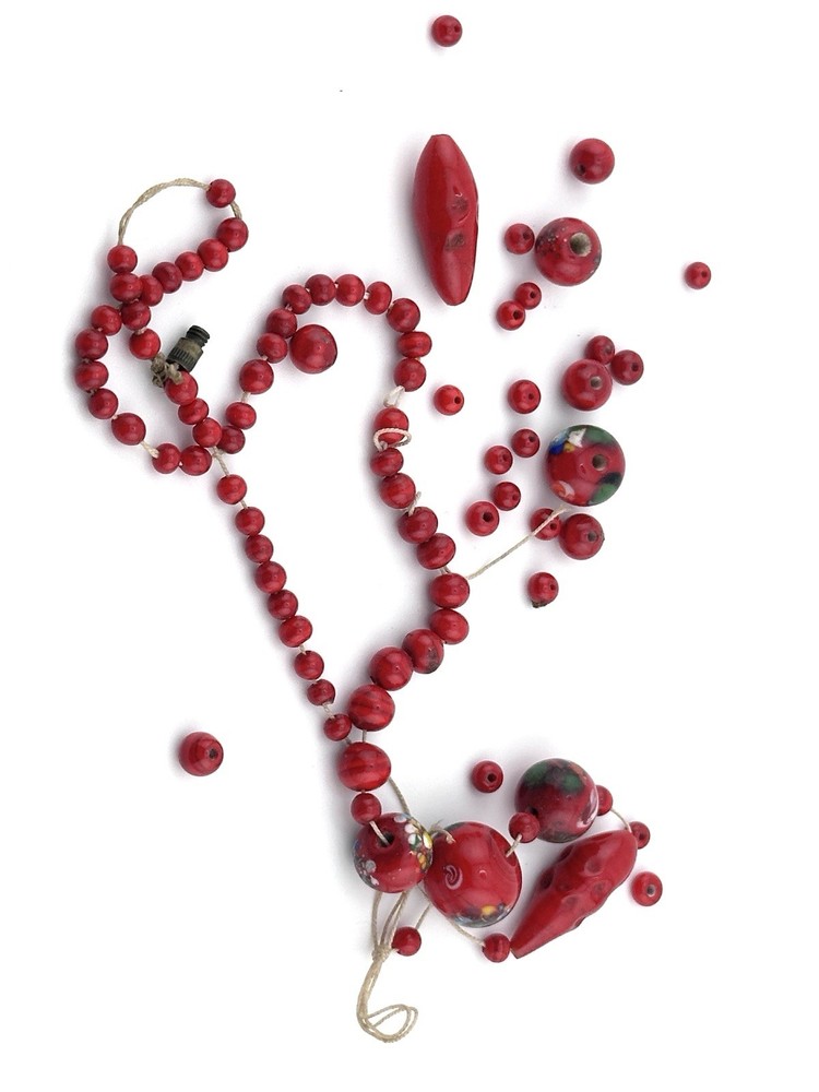 Vintage Red Venetian Beads