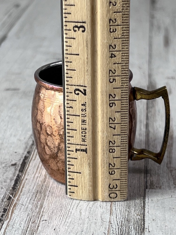 Mini Copper Cup rotary metal dial 2” Tall