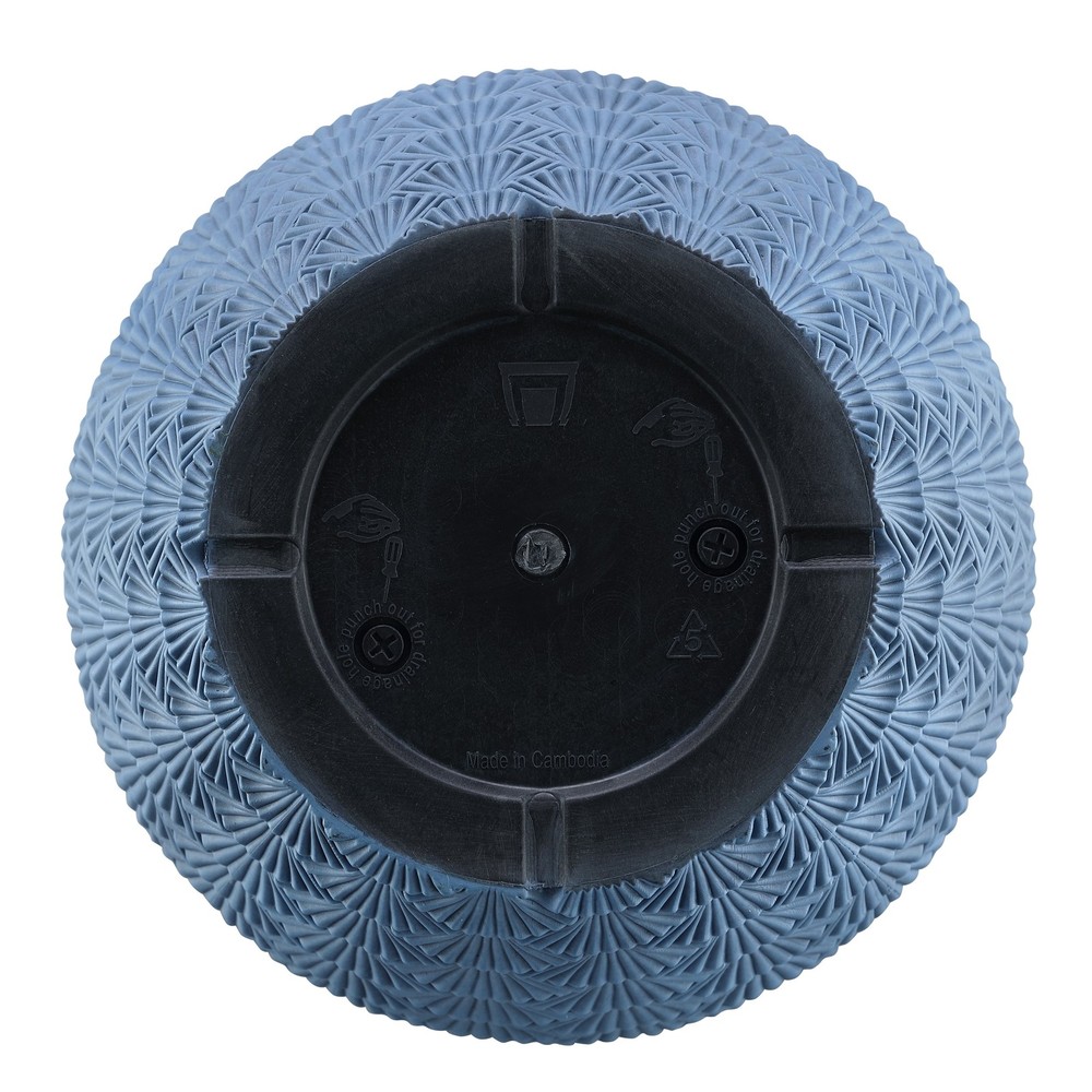 Isla 12" x 12" x 9" Round Blue Paradise Plastic Planter