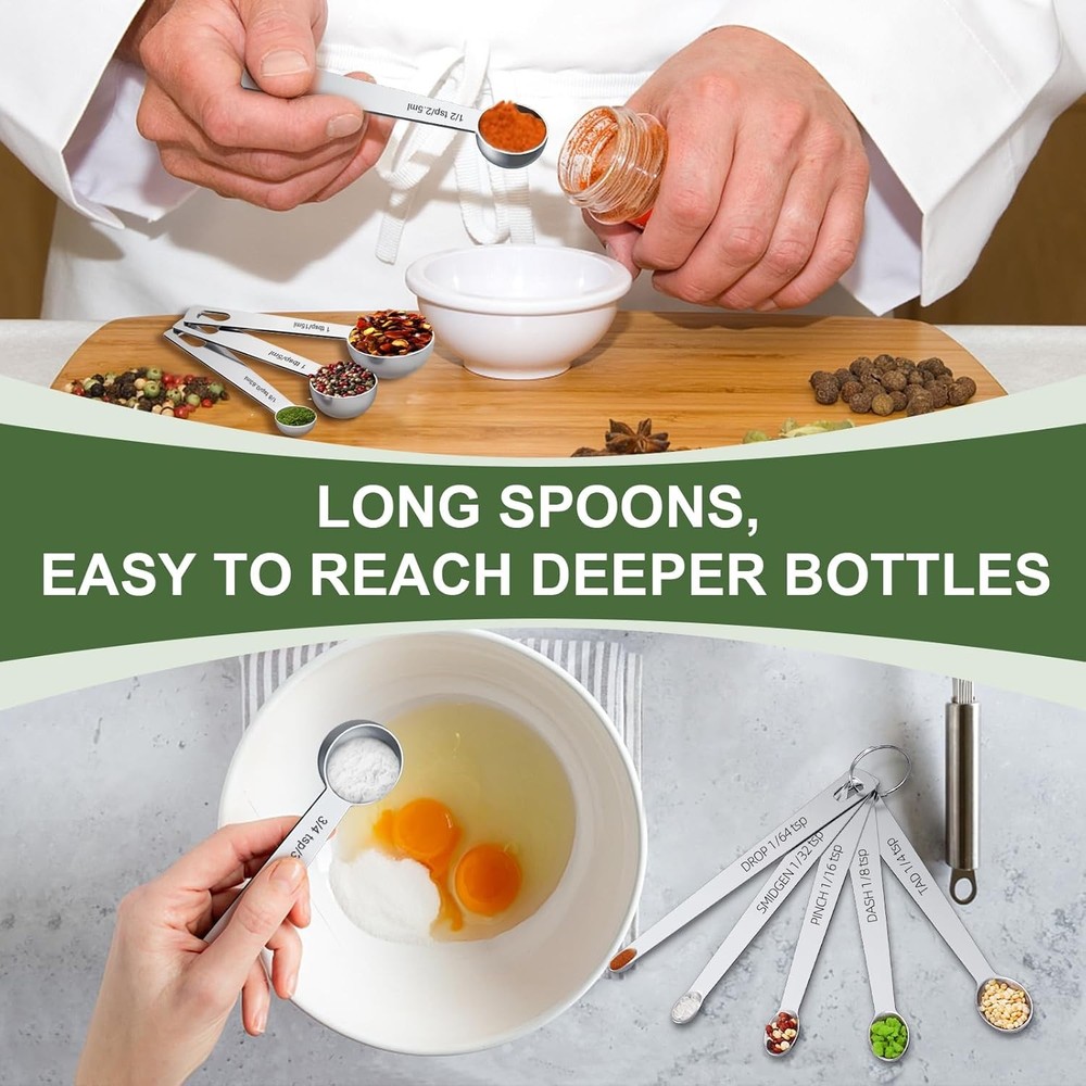 Measuring Cups and Spoons Set,Kitchen Gadgets for Cooking & Baking, Round
