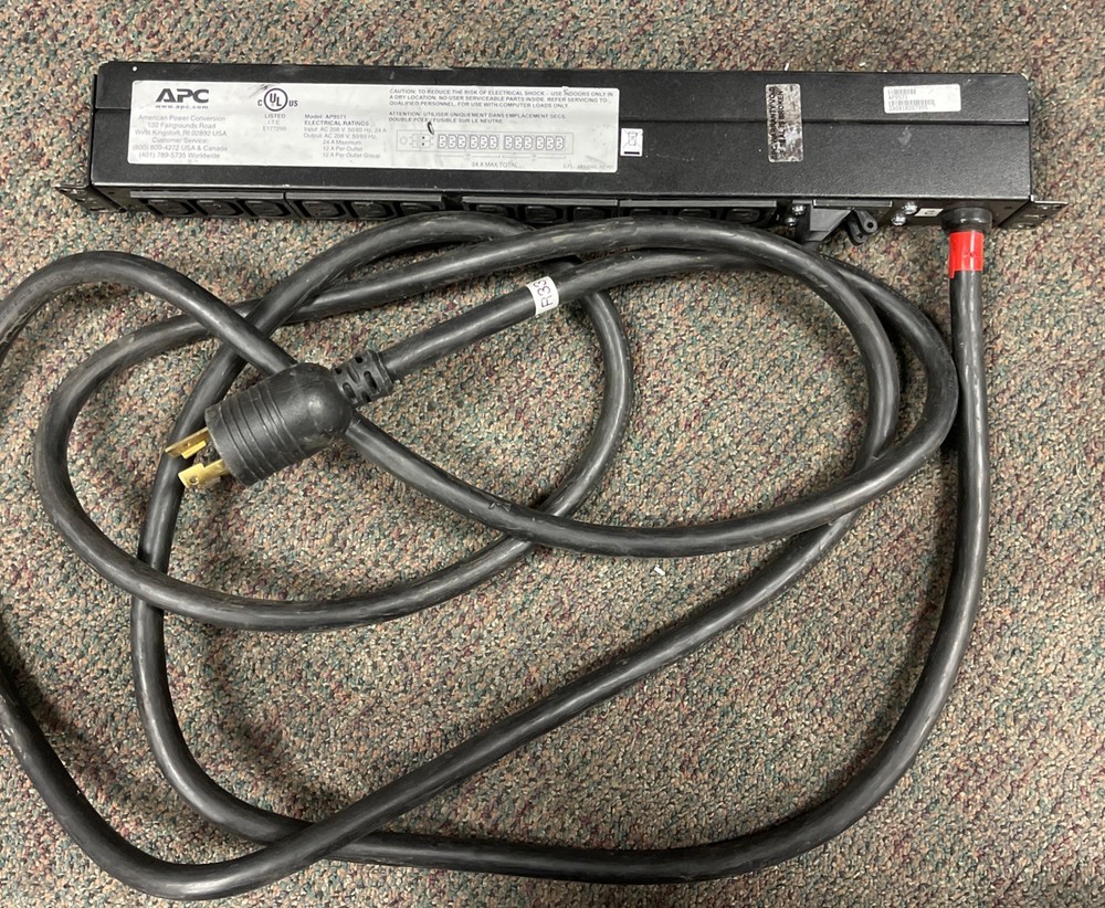 AP9571 APC RACK PDU, BASIC, 1U, 30A, 208V, (12)