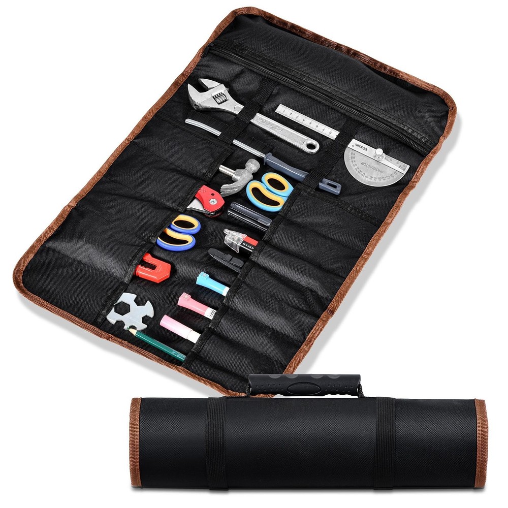 Roll Up Tool Bag, Roll Up Bag Tools Organizers with 22 Tool Pouches, Durable ...