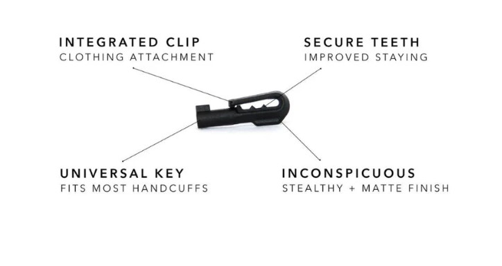 Micro-Clip Hidden Handcuff Key- 2 Pack