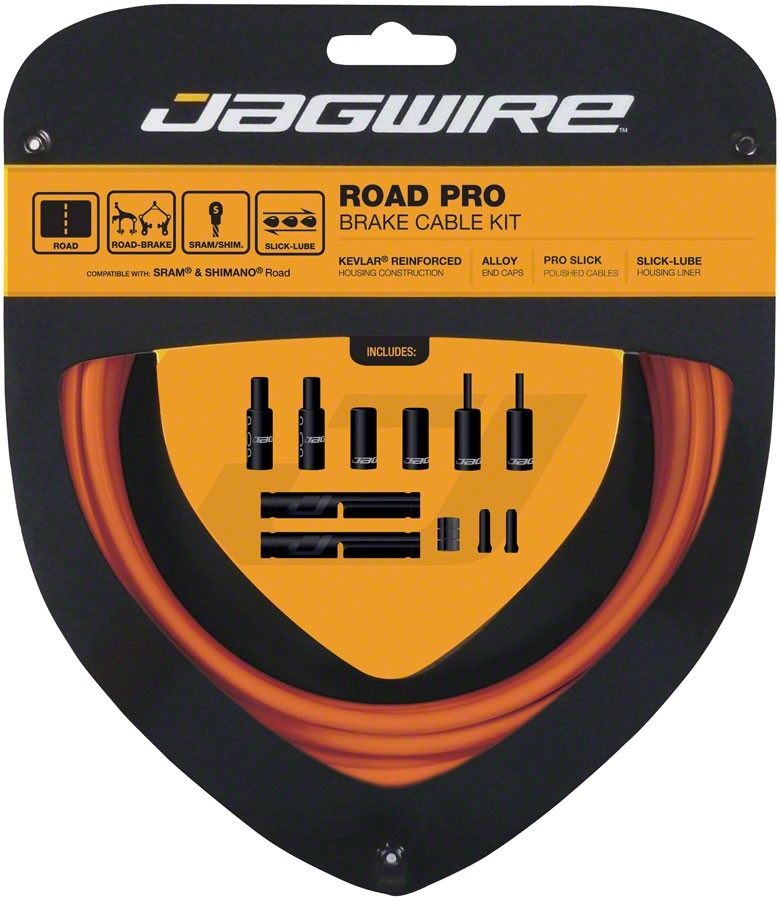 Jagwire Pro Brake Cable Kit Road SRAM Pre-stretched Orange