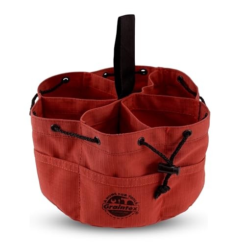 Graintex GB2889 Grab Bag Rust Color Rip-stop Canvas 18 Pockets Drawstring
