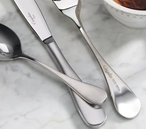 RAIN Series Stainless Flatware Set, Window Box, Matte Finish Handle () 20-Piece