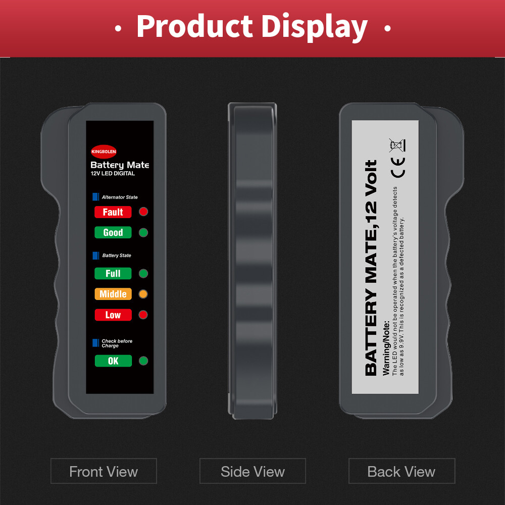 12V Auto Battery Tester Car Autocycle Alternator Analyzer Diagnostic tool