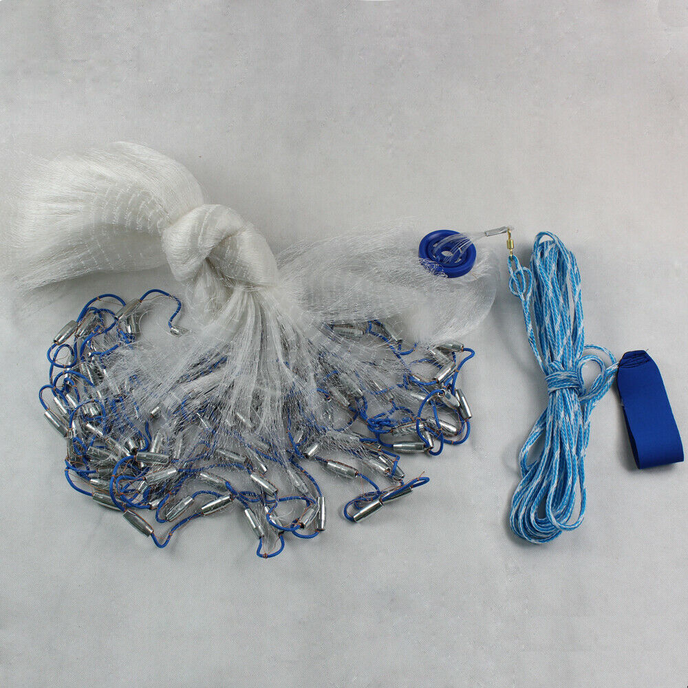 14ft Cast Net Quick Throw Mesh，Mesh Fishing Catch Net