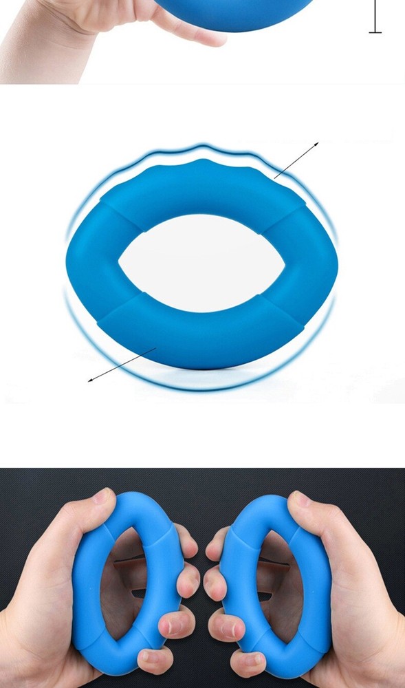 Hand Finger Gripper Exerciser Ring Stress Therapy Relief Squeeze Training