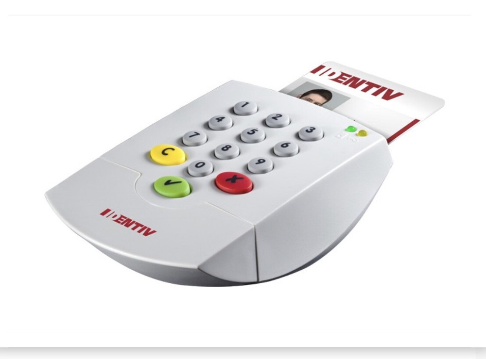 IDENTIV Spr332 CAC Smart Card Reader W/ Pin Pad USB 2.0