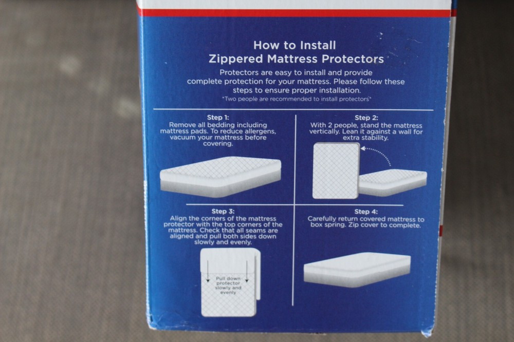 New Twin ALLEREASE Max Allergy & Bedbug Protection Zippered Mattress Cover BNIB