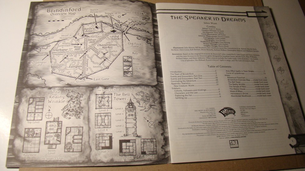 MODULE - SPEAKER IN DREAMS *NICE* COMPLETE ORIGINAL DUNGEONS DRAGONS