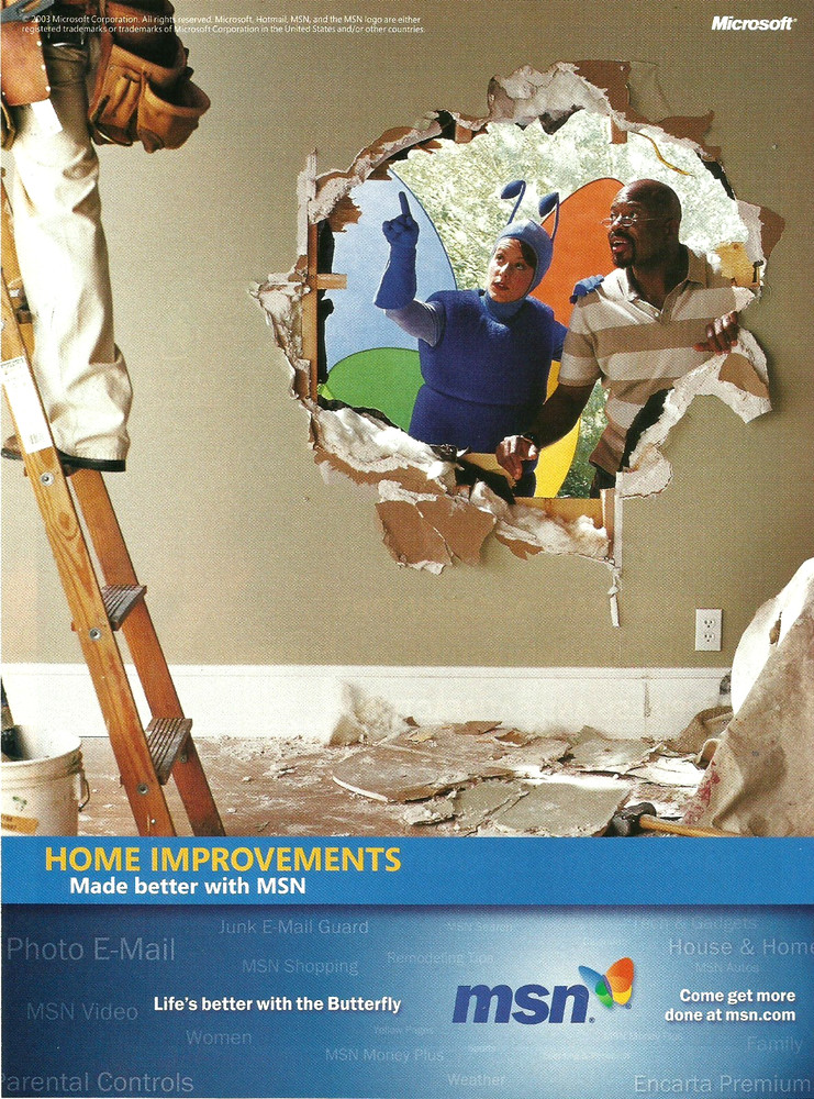 2004 MSN Microsoft Network Internet Home Improvements PRINT AD Advertisement