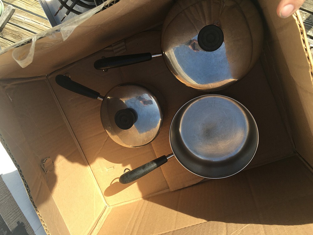 Revere Ware Pot, Pan, Lid Set - 1, 2, 3 Quart