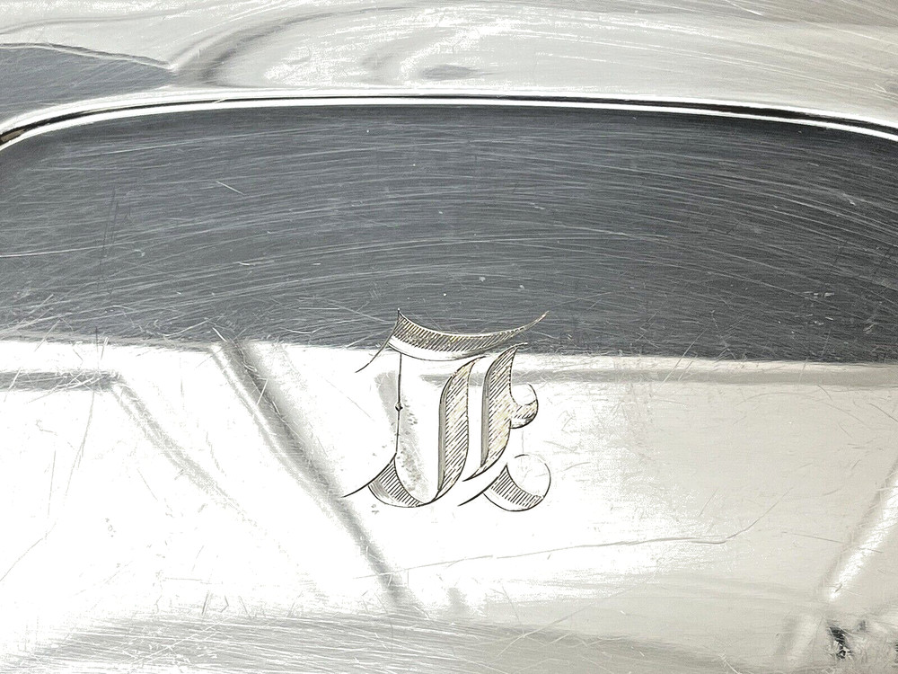 Reed & Barton Sterling Silver 15" Rectangular Tray 784 Gr. W/Monogram