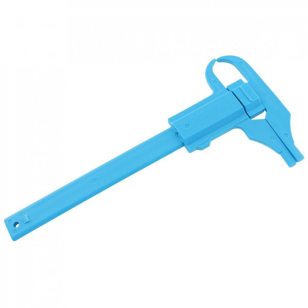 0-100mm Double Scale Blue Plastic Vernier Caliper Depth Measurement