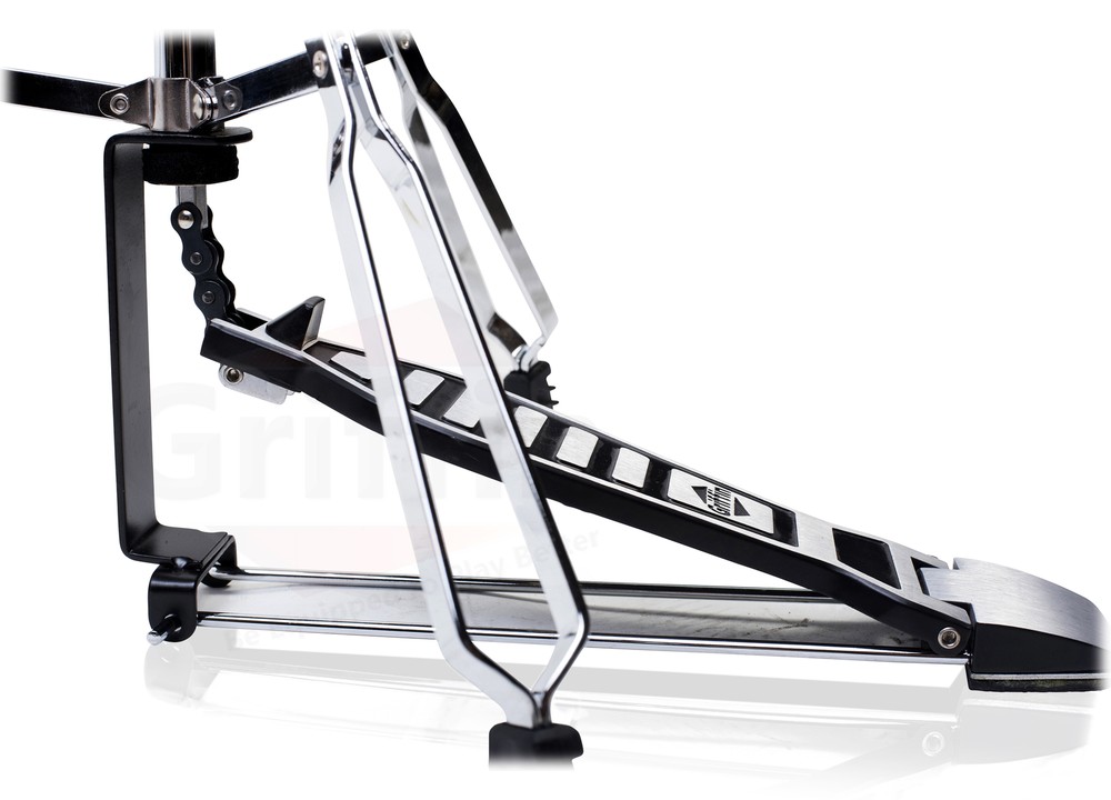 GRIFFIN 2-PACK Snare Stand & Hi-Hat Pedal | Drum Hardware Pull Chain Chrome Set