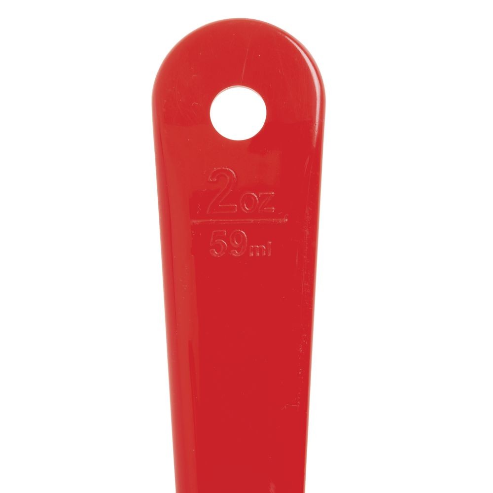 CFS 396105 Perforated Long Handle Portion Control Spoon, 2 oz, Red
