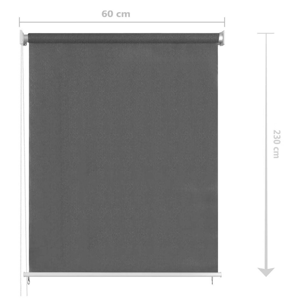 Roller Blind Anthracite High-Density Polyethylene (HDPE)