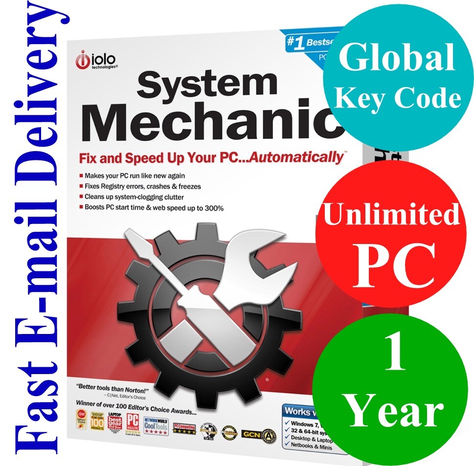 IOLO System Mechanic Unlimited PC / 1 Year (Unique Global Activation Code) 2021