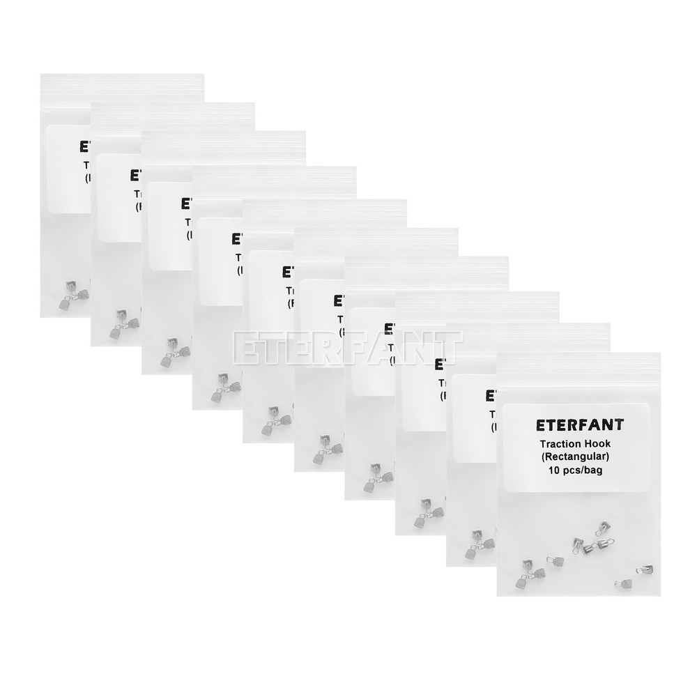 ETERFANT Dental Ortho Lingual Buttons Rectangular/Round Traction Hook Bondable