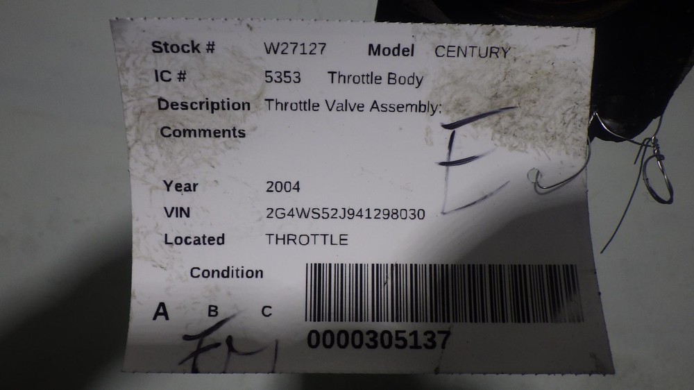 04 BUICK CENTURY Throttle Body