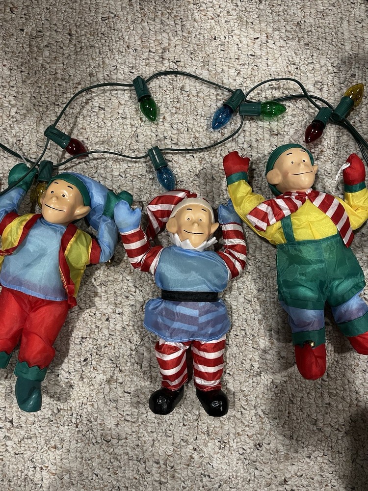 Rare Vintage Mid Century Pixie/Elves String Lights
