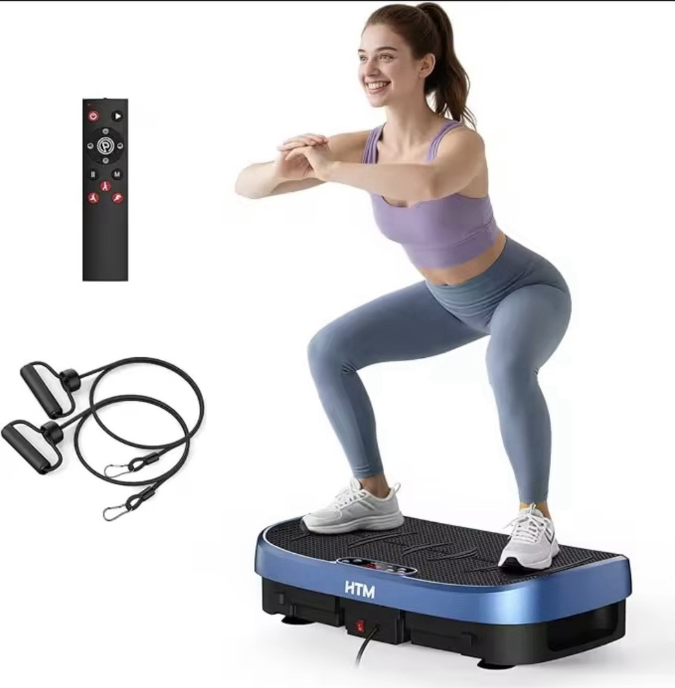 HTM Oscillating Vibration Platform, 120 Speed Settings, Remote, Resistance Bands