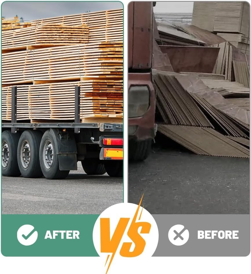 4 Pack Pipe Stakes 30" Heavy-Duty C Channel Adjustable for Flatbed Trailer