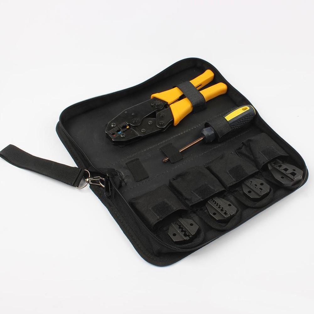 Self-Adjustable Crimping Pliers Tool Kit with Storage Bag for Electrical Work