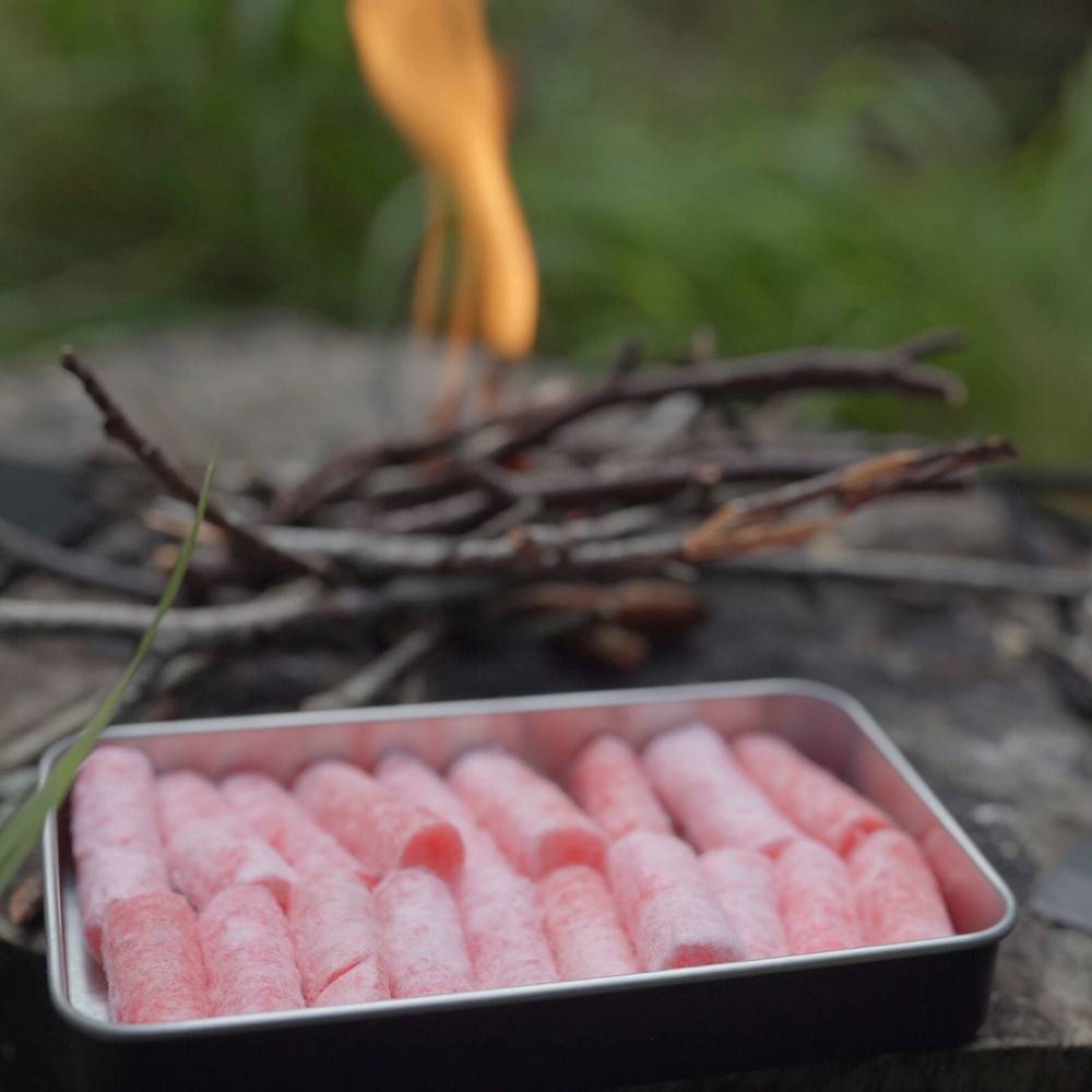 Forest Fundamentals™ Fire Plugs Tinder Tin | All-Weather Emergency Fire Starters