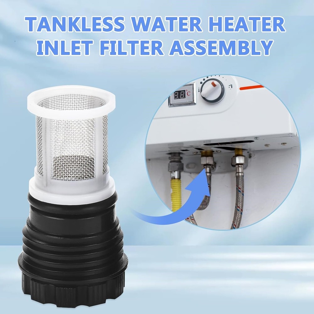 2 Pack H98-510-S Filter Inlet Screen Assembly for Rinnai Tankless Water Heaters
