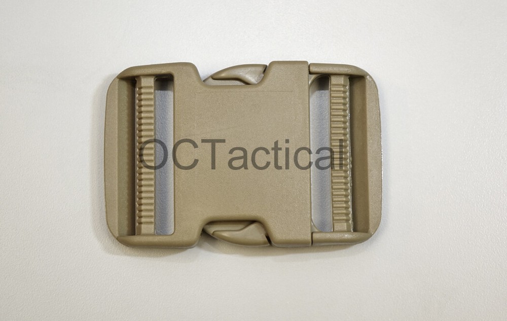 Duraflex 2" Tan Dual Adjust Lock Monster Side Release Buckles (2Pack)
