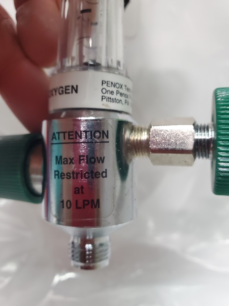 BPC 10 LPM Oxygen Flowmeter Max Flow 10 LPM Back-Pressure Compensated