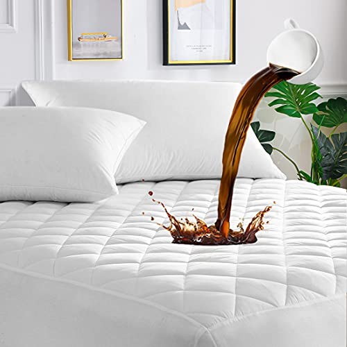 Mattress Protector Waterproof, Deep Pocket Mattress Pad Queen Soft Microfiber