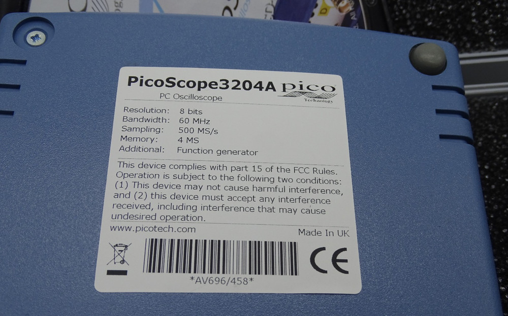 Pico PicoScope 3204A 60 MHz 2-Channel USB Oscilloscope Function generator