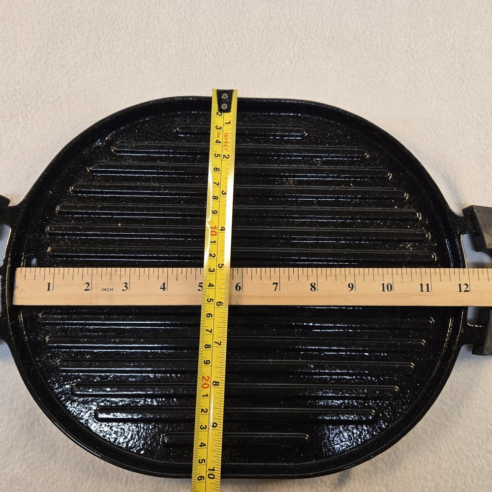 NuWave Grill Pan Precision Induction Cast Iron Double Handle Black Griddle
