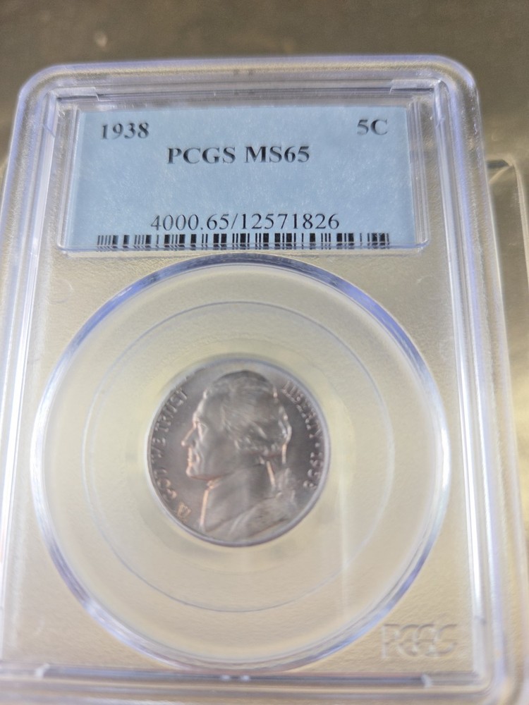 1938 JEFFERSON NICKEL PCGS MS 65 1