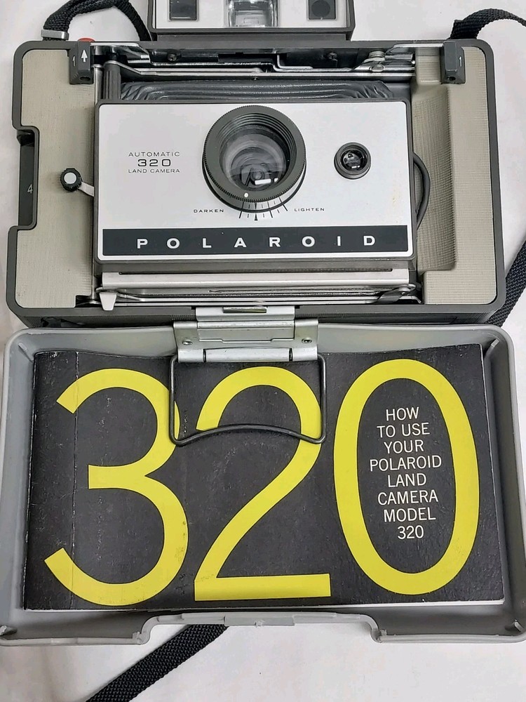 Polaroid 320 Land Camera with Strap, Cold-Clip, User Manual - Untested