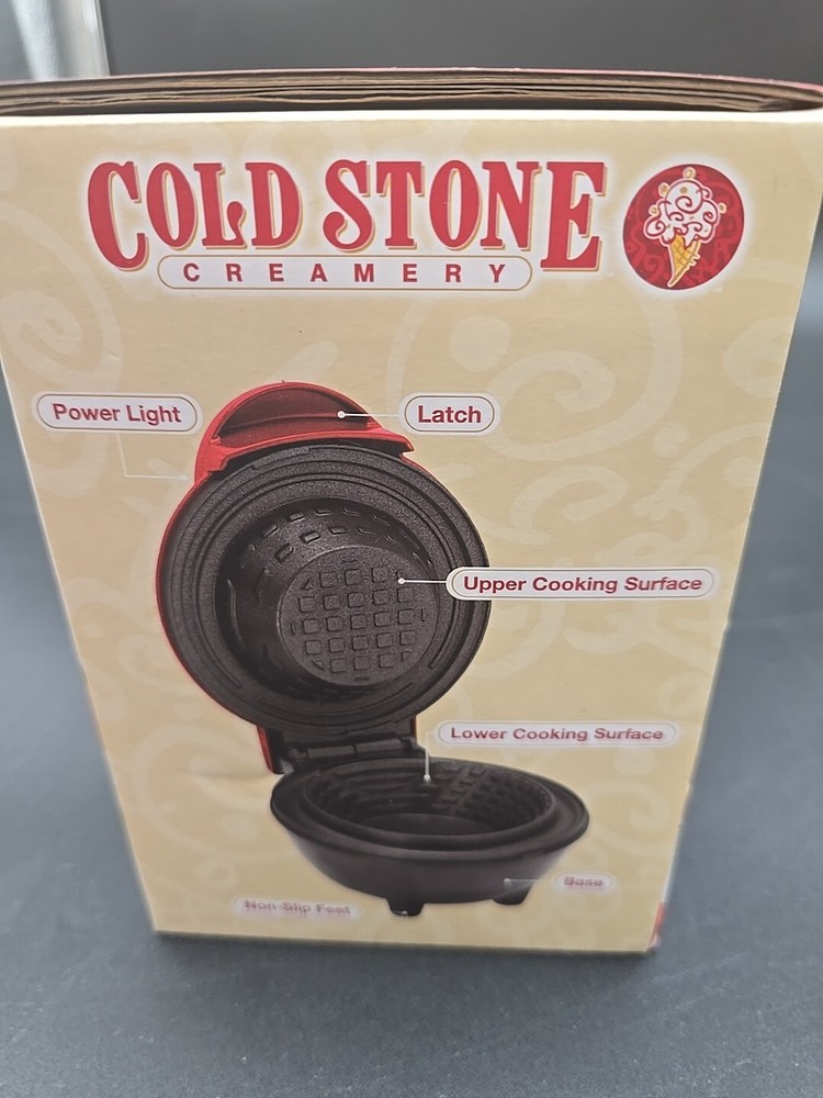 Cold Stone Creamery Waffle Bowl Maker Non-Stick Compact Versatile Quick & Easy